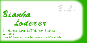 bianka loderer business card